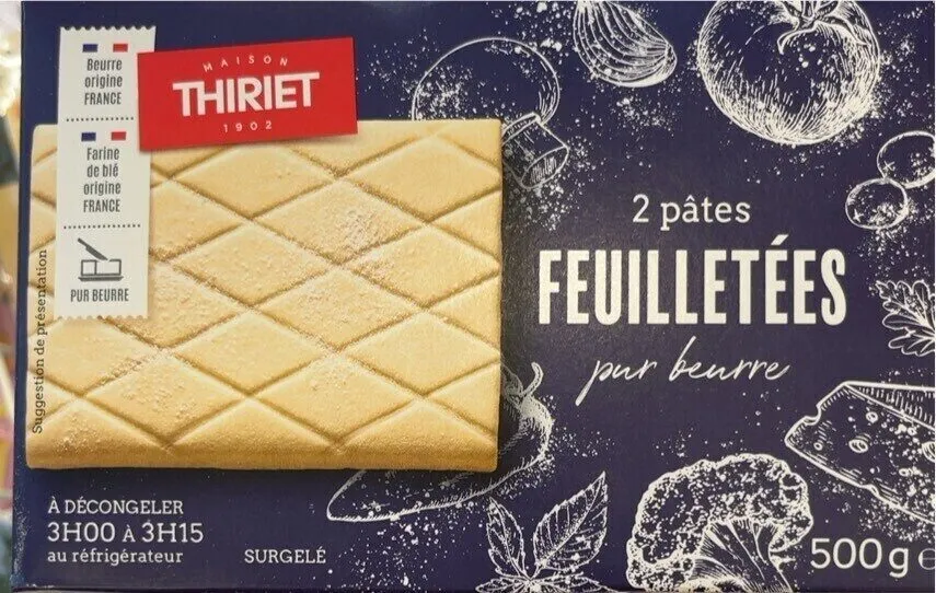 2 pâtes feuilletées pur beurre