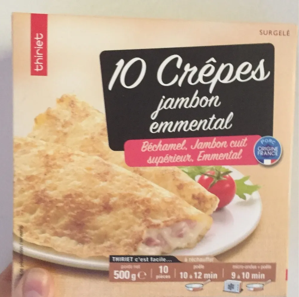 Crêpes jambon emmental