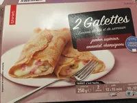Galettes complètes jambon emmental champignons