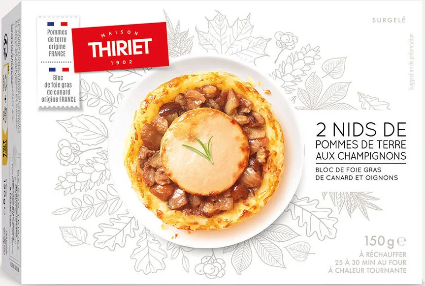 Nids de pommes de terre aux champignons