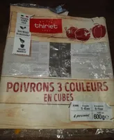 Poivrons 3 couleurs en cubes