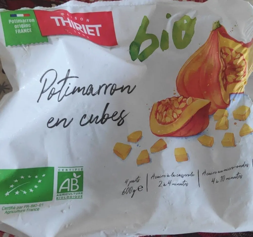 Potimarron en cubes