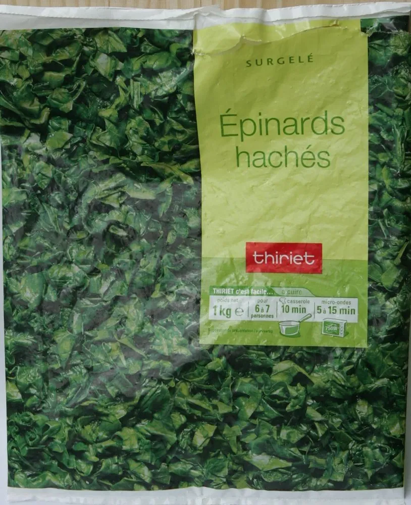 Epinards hachés