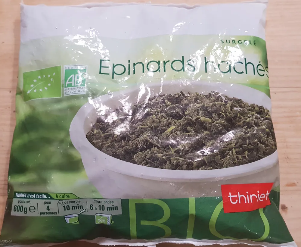 Epinards hachés