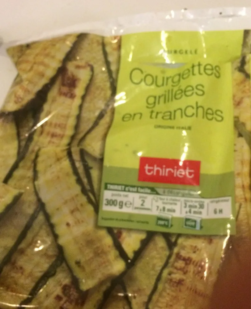 Courgettes grillees en tranches