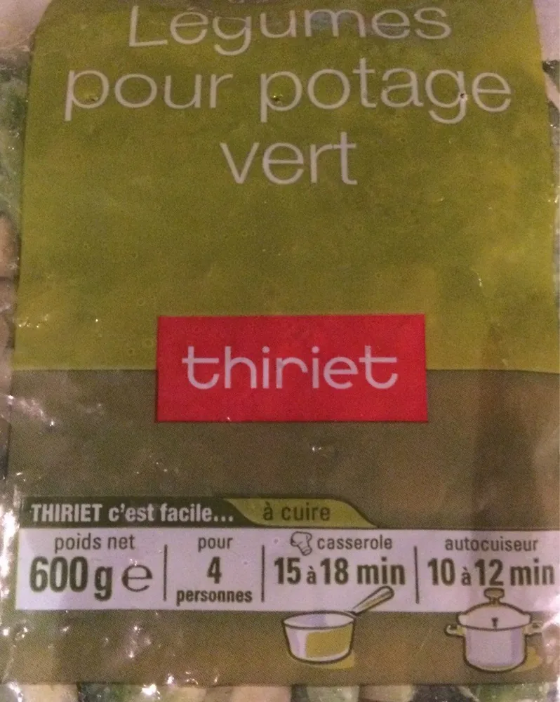 Legumes pour potage vert