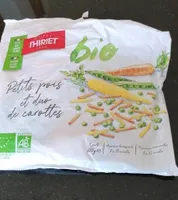 Petits pois et duo de carottes