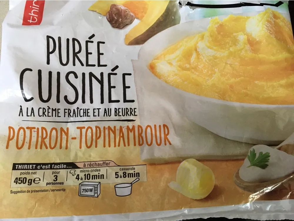 Purée cuisiné potiron topinambour