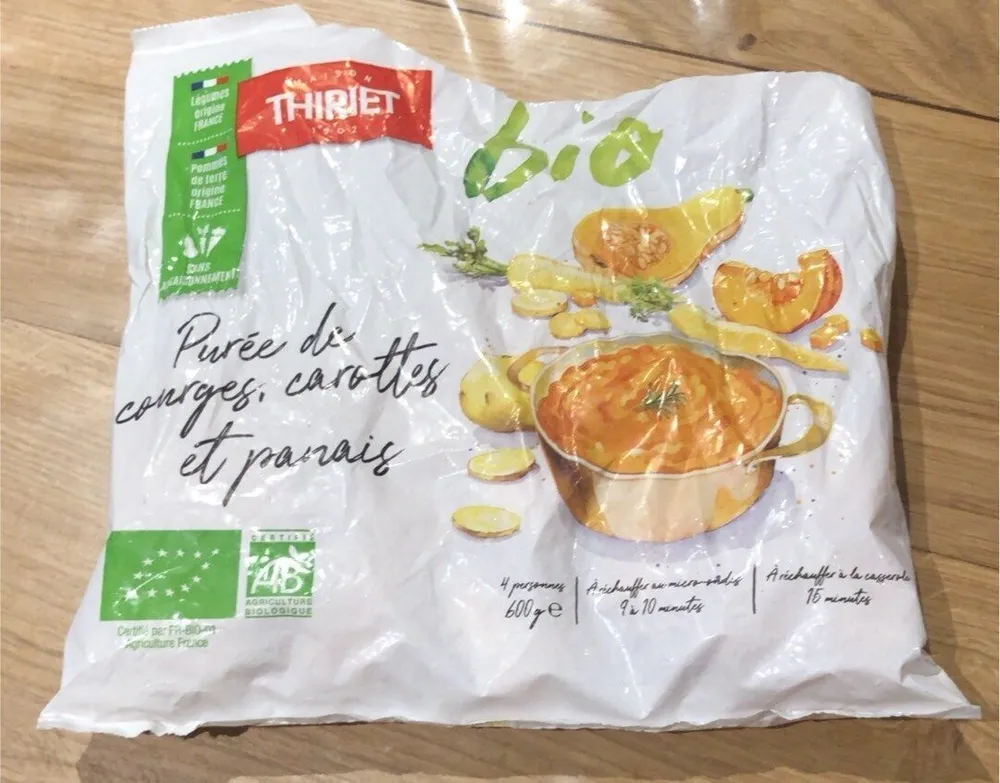 Purée de courges, carottes et panais