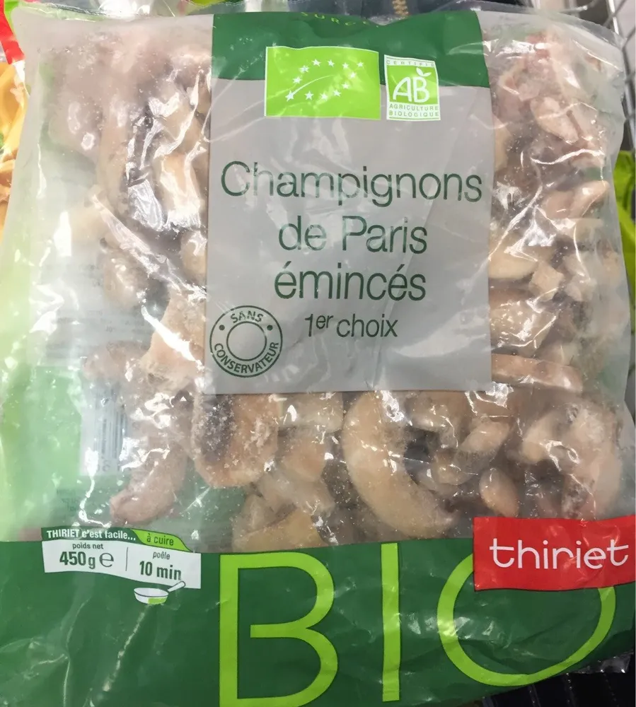 Champignon de paris eminces