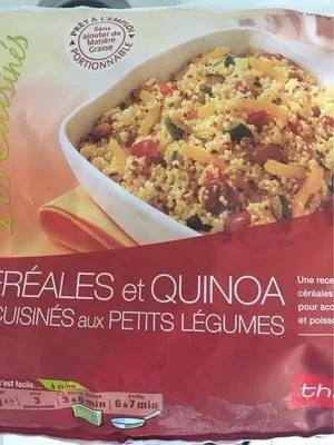 Cereales et quinoa cuisinés aux petits légumes