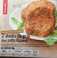 2 steaks de pois aux petits legumes