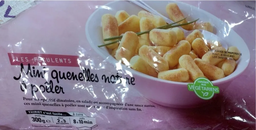Mini quenelles nature a poeler