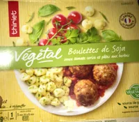 Vegetal boulette de soja sauce tomate et pâtes