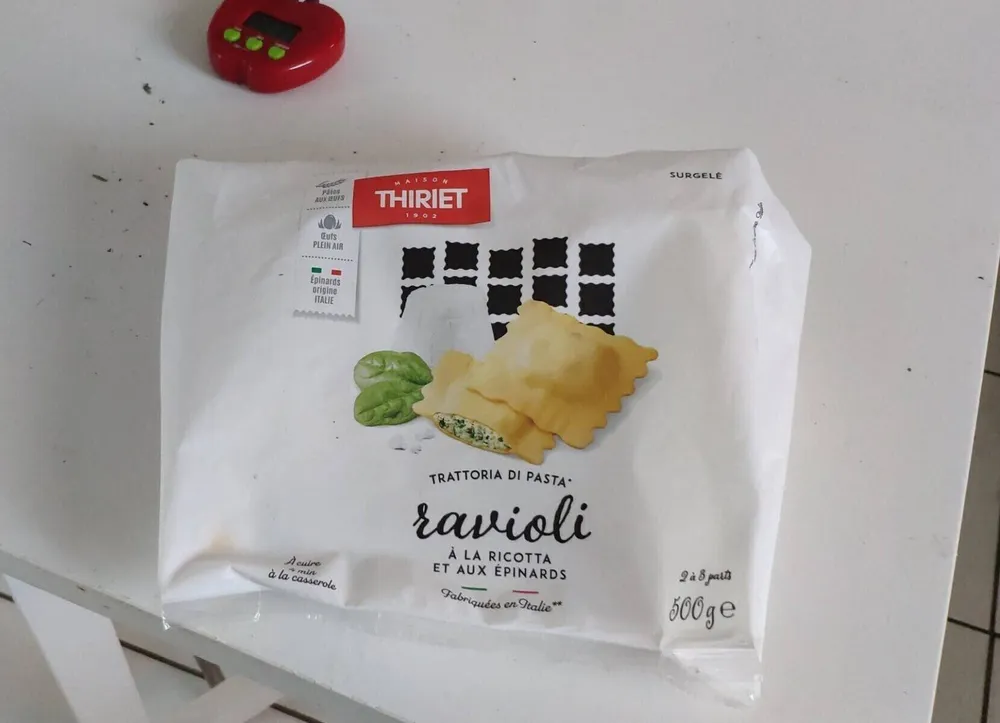 Ravioli à la ricotta et aux épinards