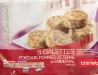 Galettes poireaux, pommes de terre et emmental