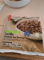 Lentilles cuisinées aux LARDONS.