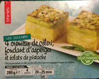Crémeux de céleri, fondant d’asperges et éclats de pistache