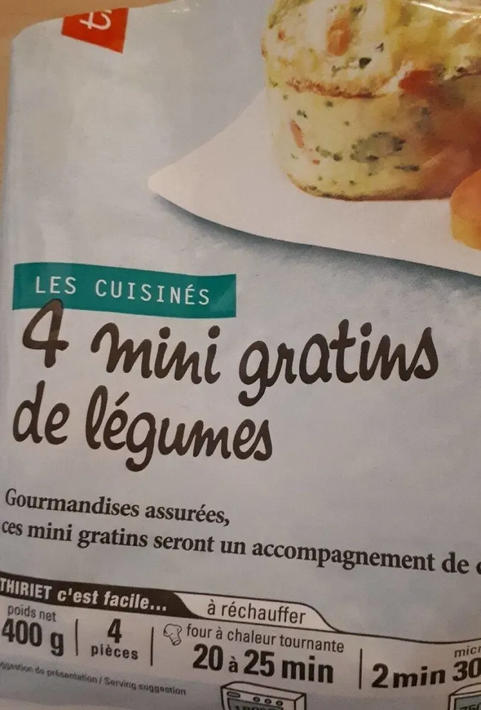 4 mini gratins de légumes