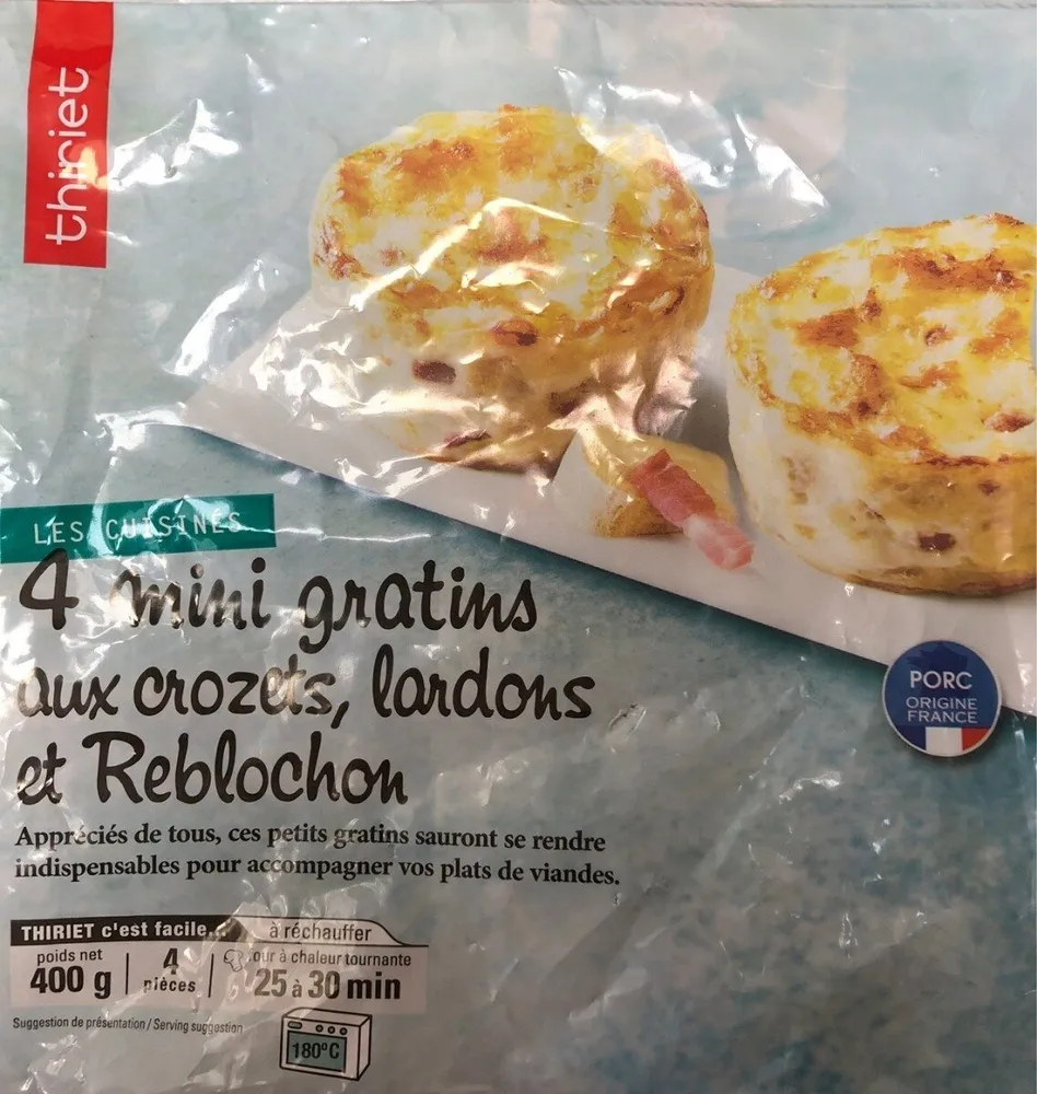 Mini gratins aux crozets, lardons er reblochon
