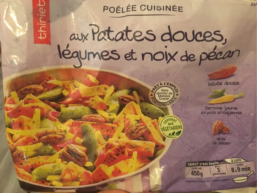 Poêlée cuisinée aux patates douces, légumes et noix de pécan