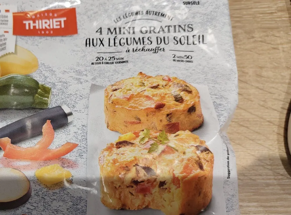 4 mini gratins aux légumes du soleil