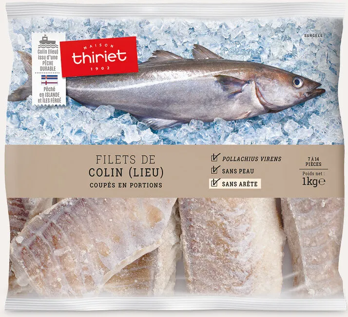 Filets de Colin coupés en portion