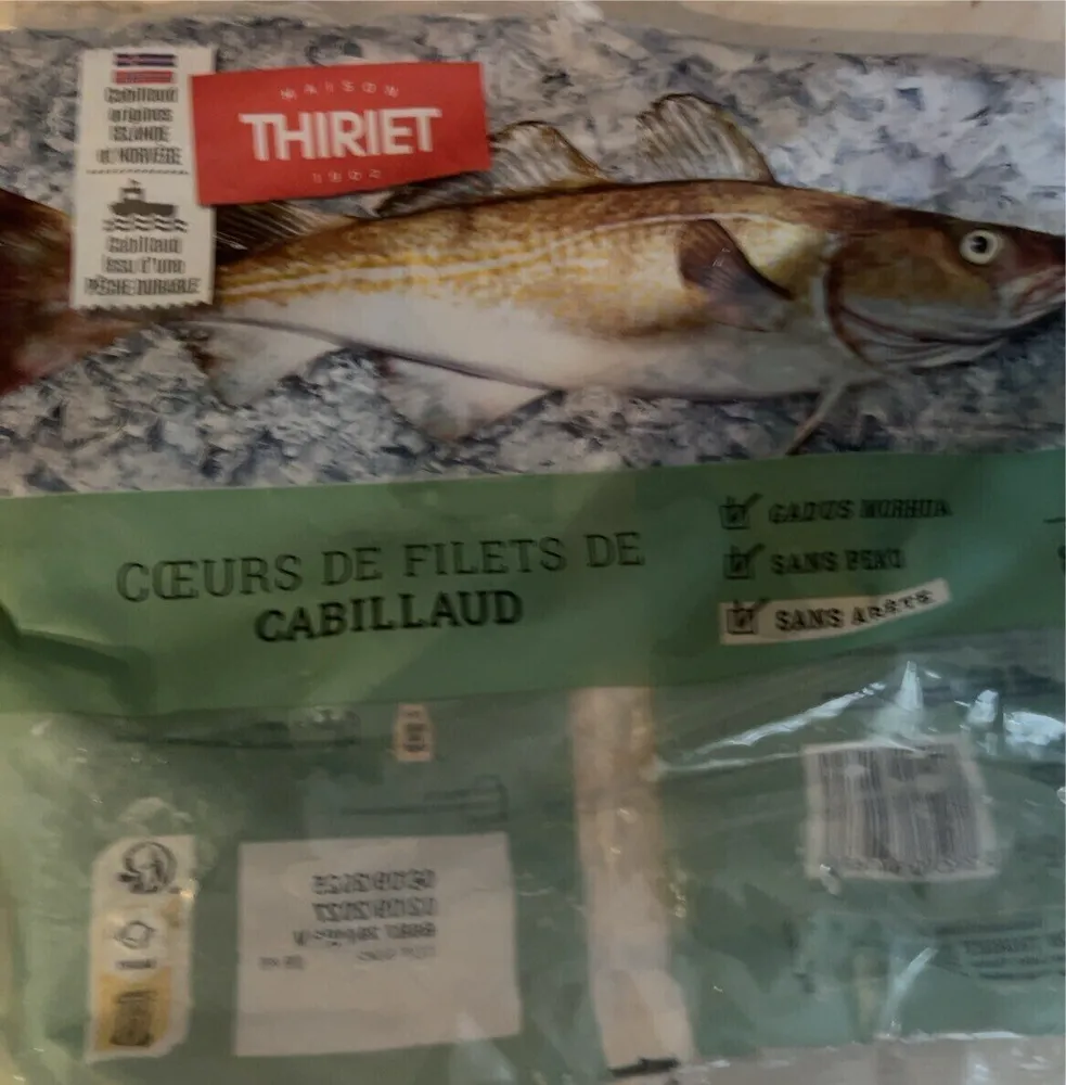 Coeurs de filet de cabillaud