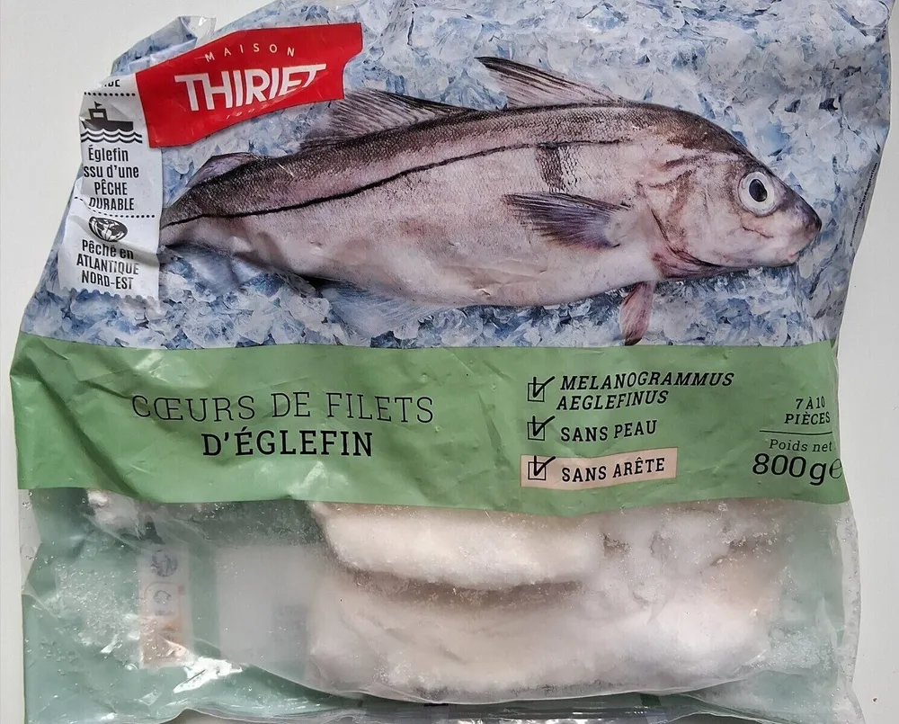 Cœurs de filets d'églefin