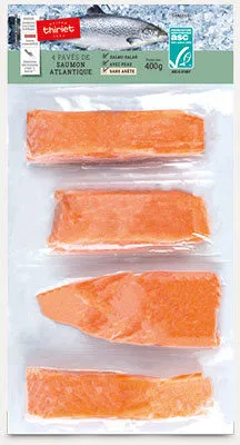 Pavés de saumon Atlantique avec peau