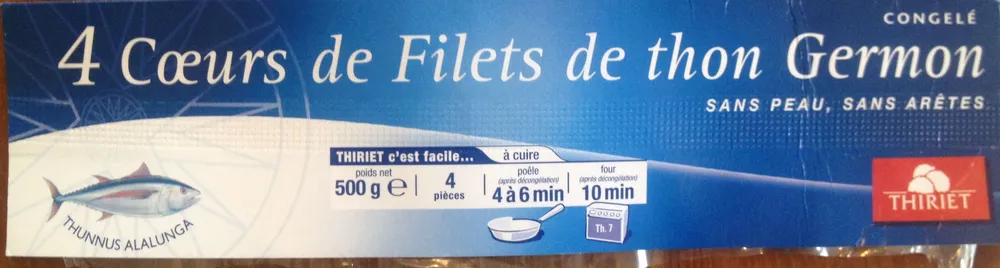 4 coeurs de filets de thon Germon