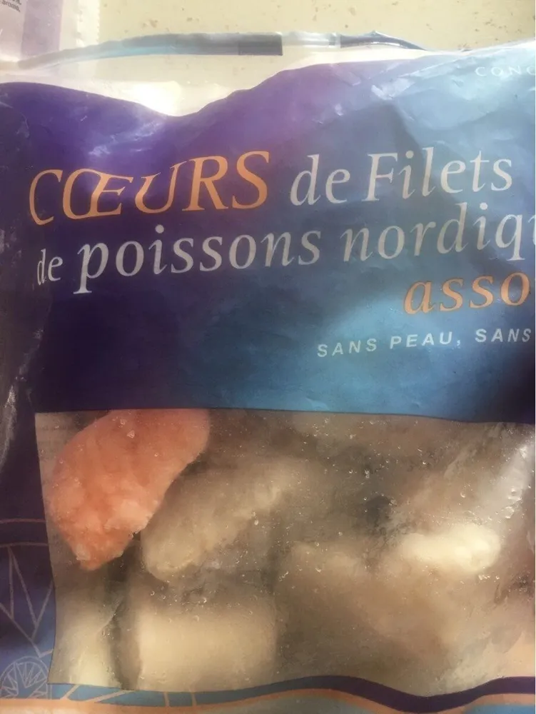 Coeurs de filets poissons nordiques