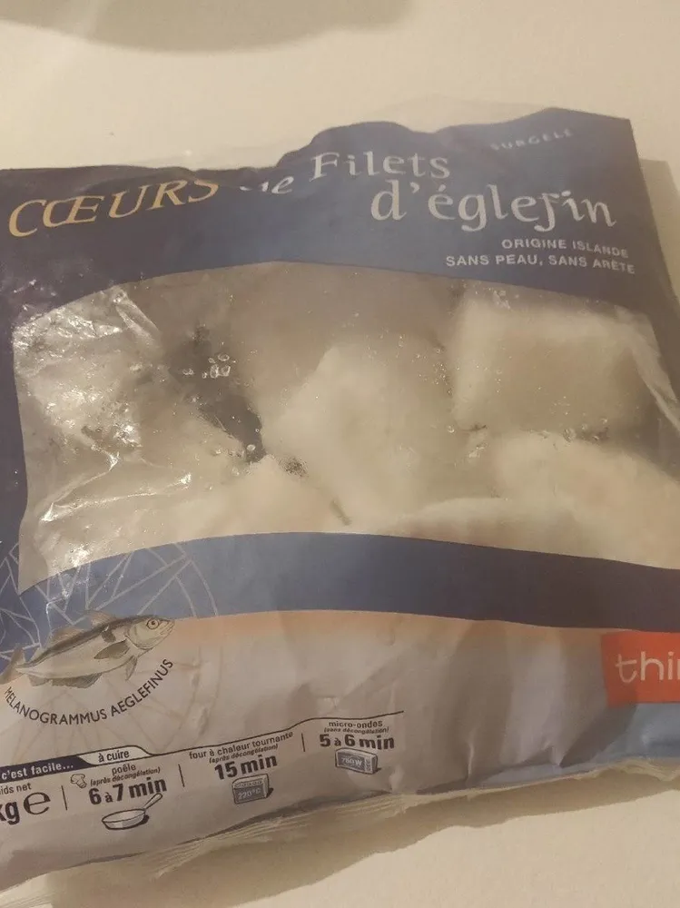 Coeurs de filets d'eglefin