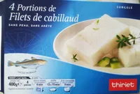 4 portions de Filet de cabillaud