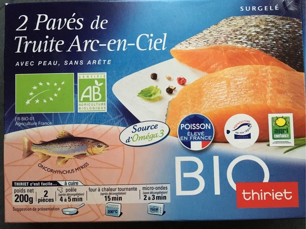 2 Pavés Truite Arc en Ciel