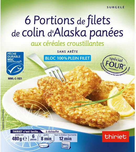 Portions panées d'Alaska aux céréales