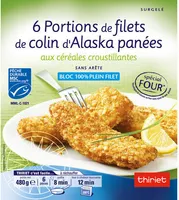 Portions panées d'Alaska aux céréales