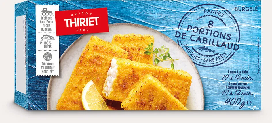 Cabillaud pané surgelé 8 portions