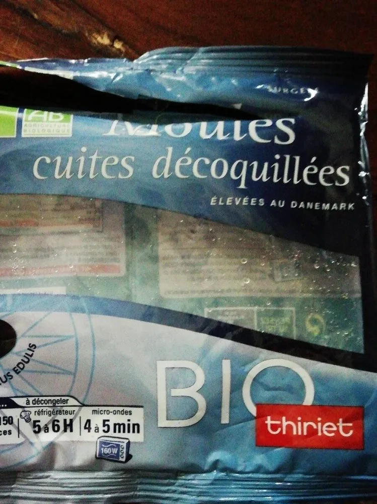 Moules cuites décoquillées
