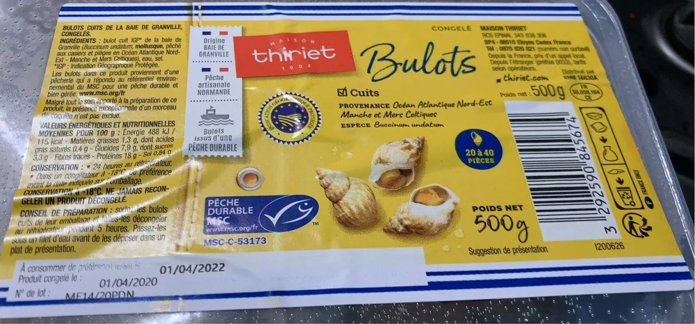 Bulots cuits