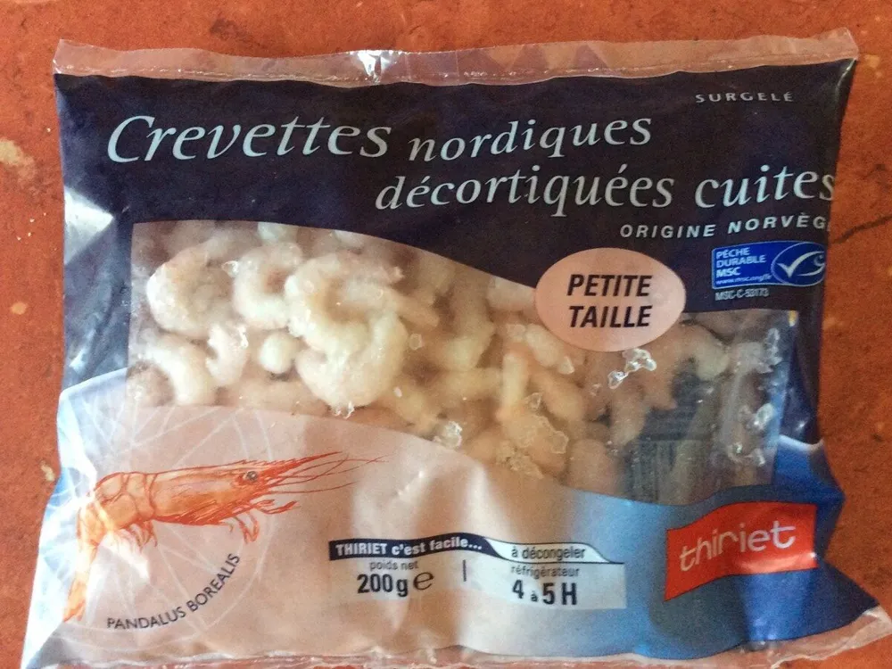 Crevettes nordiques decortiquees cuites