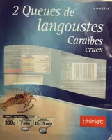 2 queues de langoustes Caraïbes crues