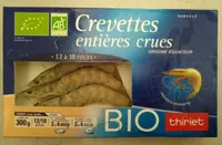 Crevettes entières crues bio