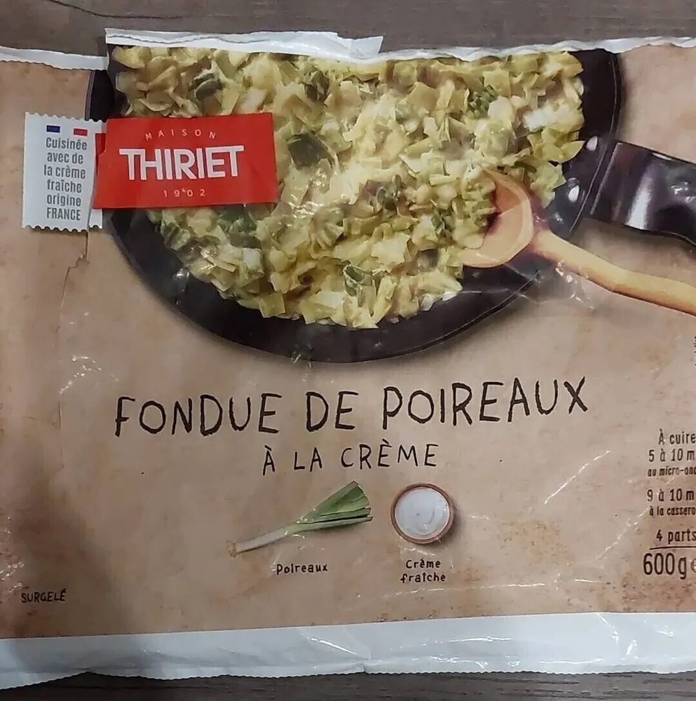 Fondue de poireaux à la creme
