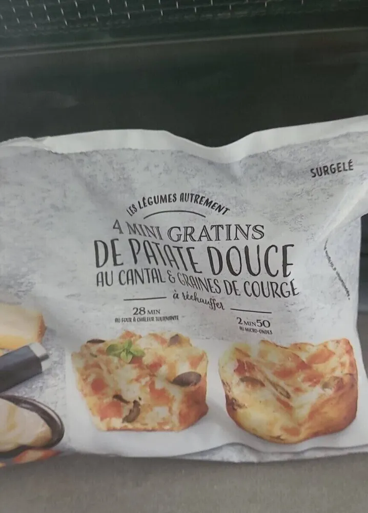 4 mini gratins de patate douce au cantal & graines de courge