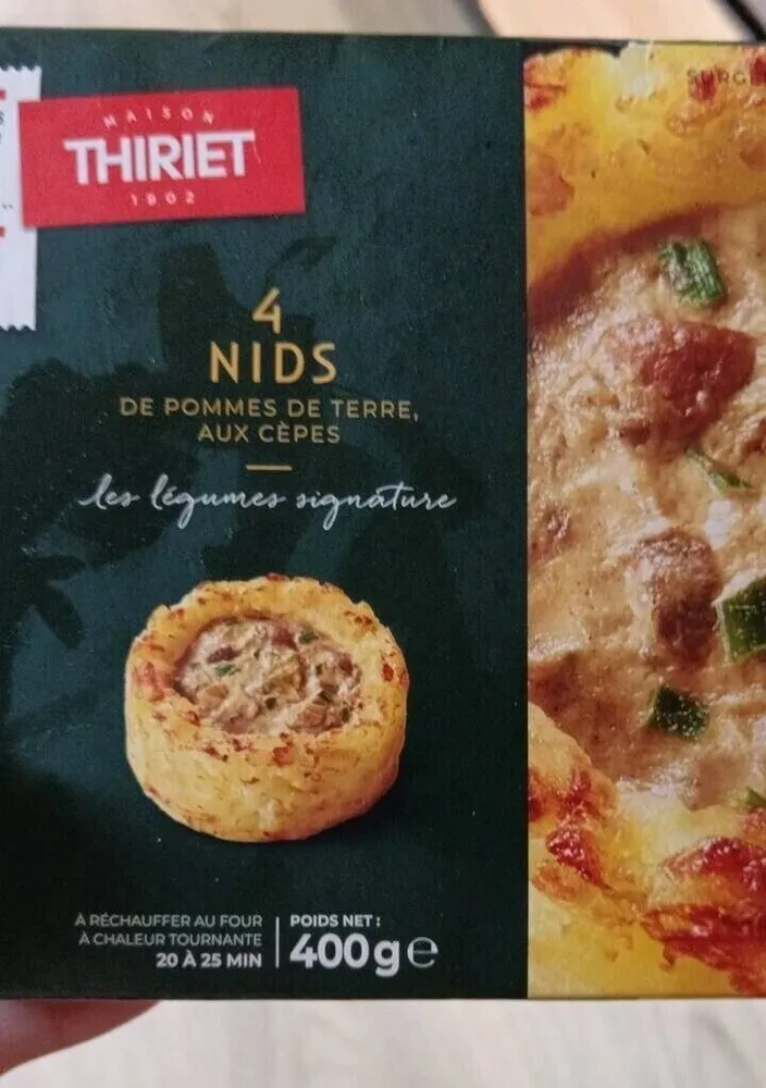 Nids pommes de terre aux cèpes