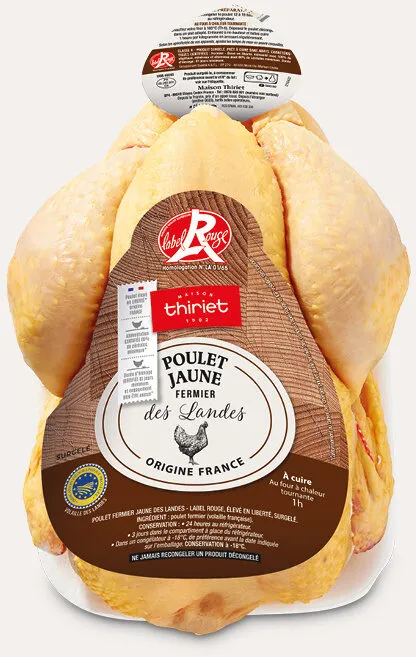 Poulet jaune fermier des Landes
