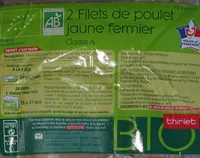 Filets de poulet jaune fermier