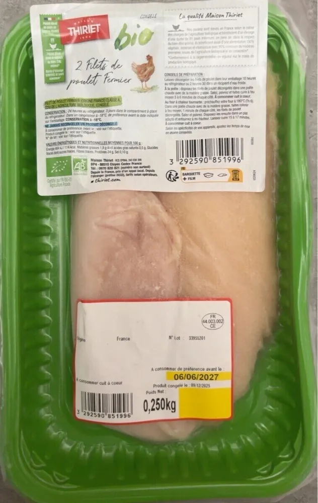 Filet de poulet fermier