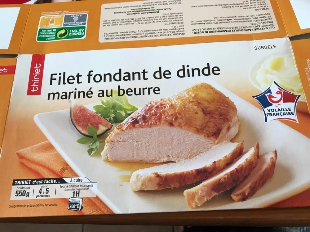 Filet fondant de dinde mariné au beurre